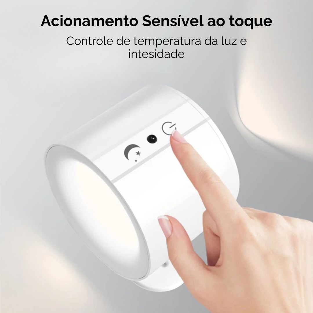 Arandela de Parede Cabeça Dupla com Controle Remoto Clarear Decor