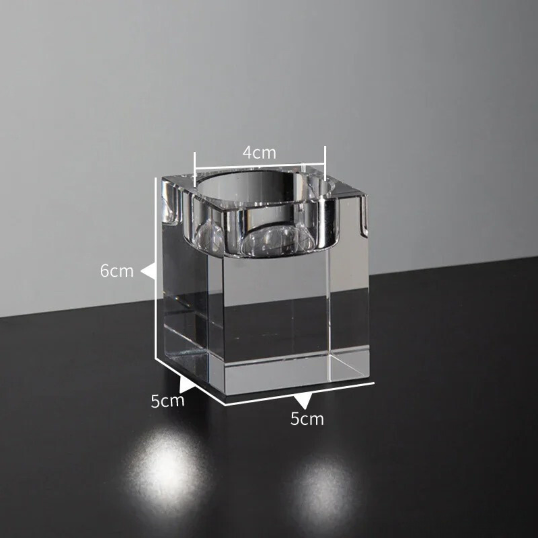 Castiçais de Vidro Modernos para Decoração de Mesa