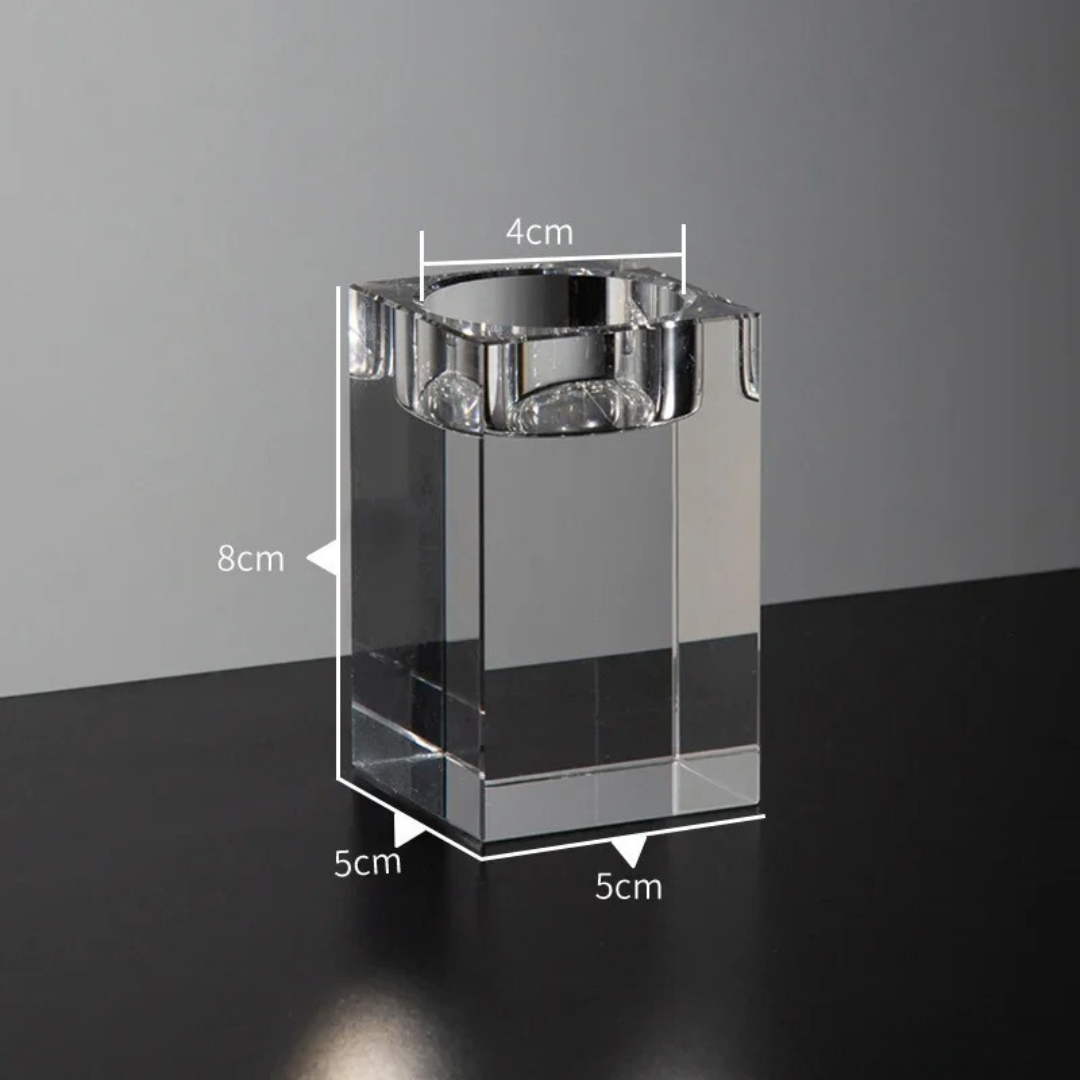 Castiçais de Vidro Modernos para Decoração de Mesa