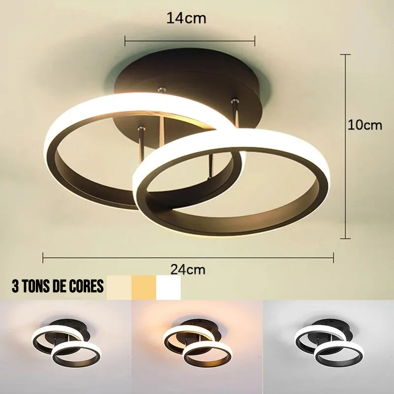 Lampada da Soffitto LED Contemporanea con 3 Tonalità di Luce