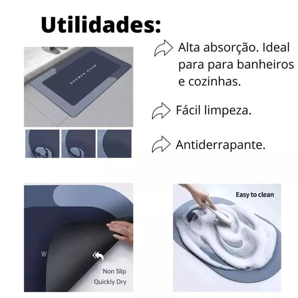 Tappetino UltraDry™ – Kit da 2 pezzi Antiscivolo, Super Assorbente e ad Asciugatura Rapida 💧🚿