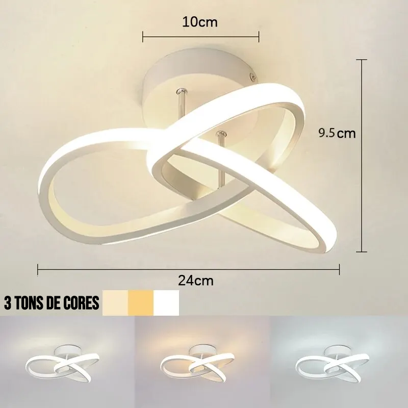 Lampada da Soffitto LED Contemporanea con 3 Tonalità di Luce