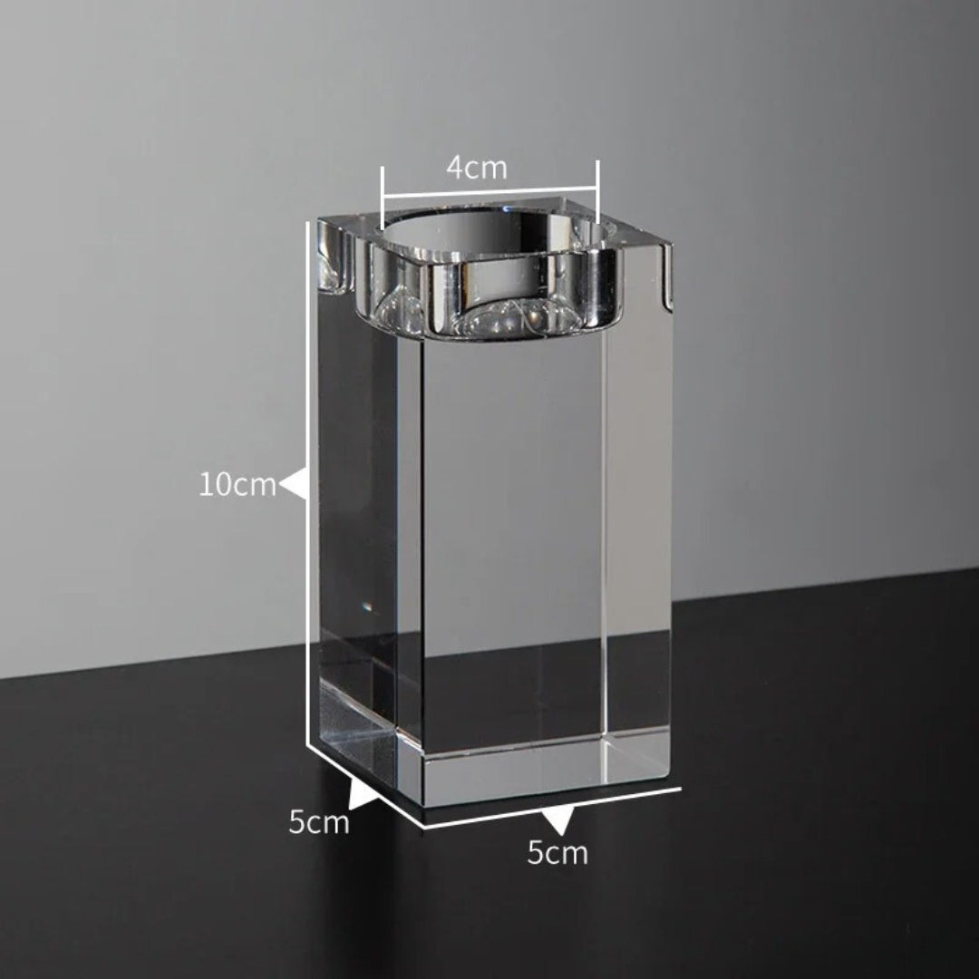 Castiçais de Vidro Modernos para Decoração de Mesa