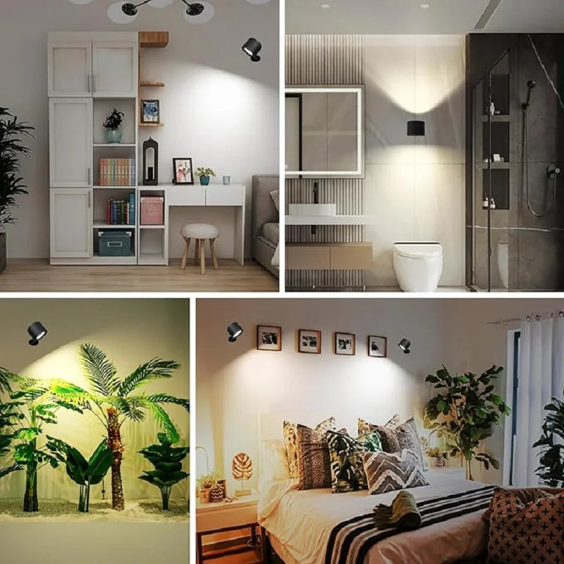 Arandela de Parede Cabeça Dupla com Controle Remoto Clarear Decor